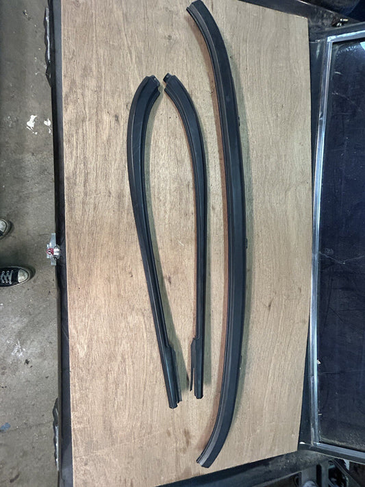 1992-1994 Nissan 240SX CONVERTIBLE OEM Rear Top Metal Trim Molding 3pc Set Vert