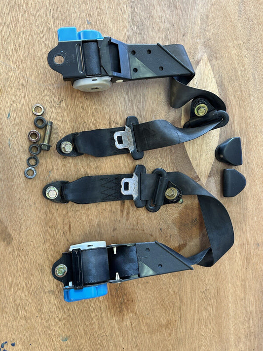 1991-1993 Nissan 240SX COUPE Rear Seat Belts! Pair OEM S13 Black 